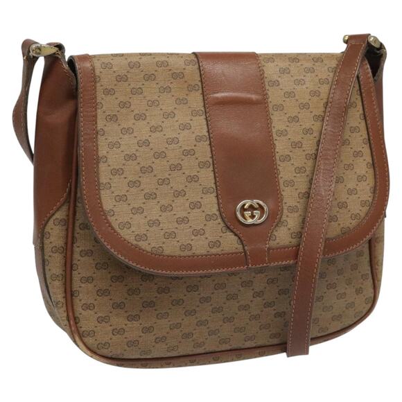 GUCCI Micro GG Canvas Shoulder Bag Pvc Beige - Picture 1 of 16